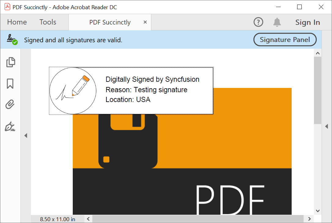 Appearance customized in PDF digital signature—Syncfusion PDF Library