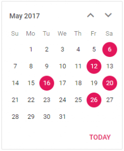 Selecting multiple days in Essential JS 2 Calendar