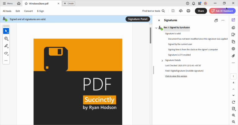 How to Digitally Sign and Verify PDF Signatures in C# | Syncfusion Blogs