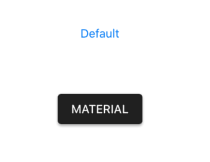 Default and Material Buttons in iOS.