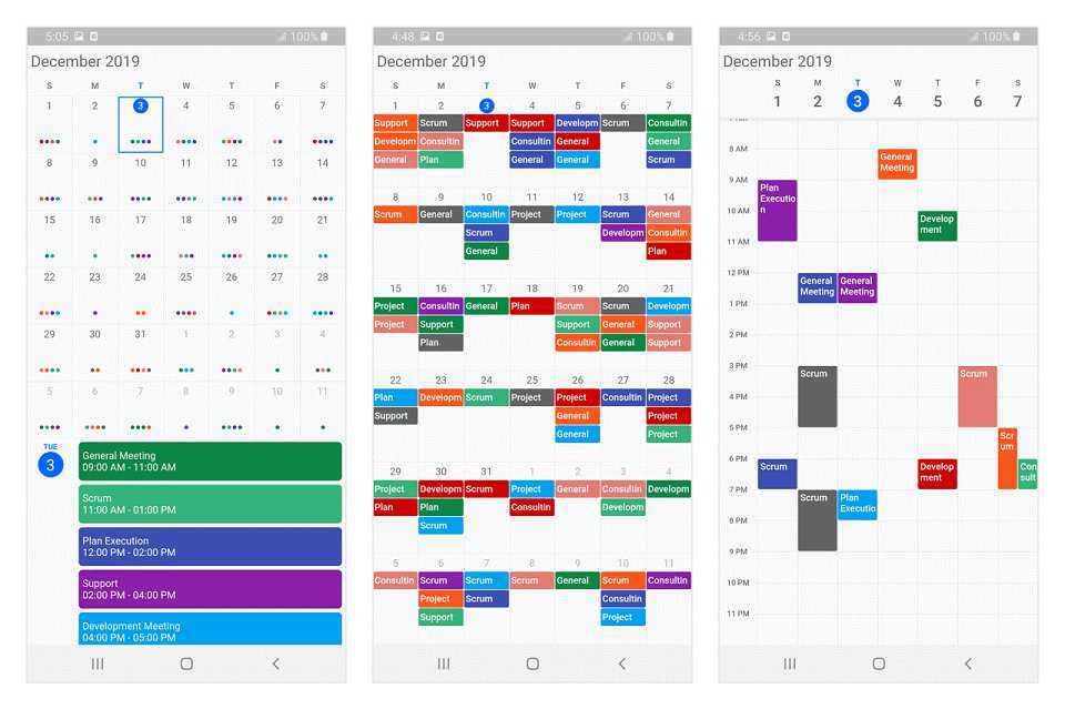 Calendar widget for Flutter