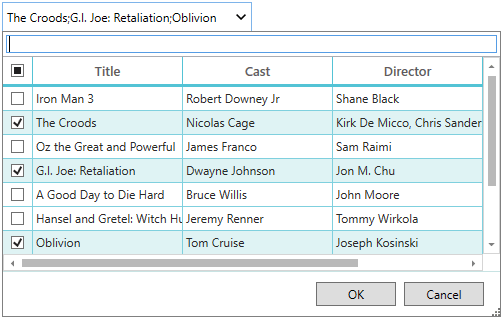 Custom Header in Multi Column Dropdown