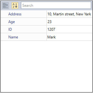 FlatMode set to PropertyExpandMode property