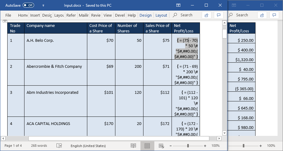 Fields Unlinked in Word Document