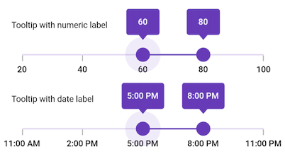 Tooltips in Range Slider