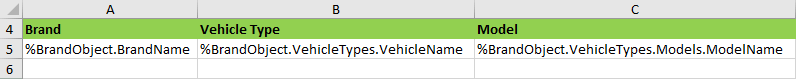 Input template for default layout option