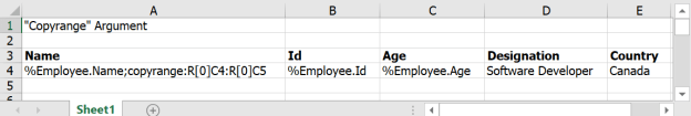 Input template with CopyRange argument