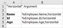 Input template with horizontal marker