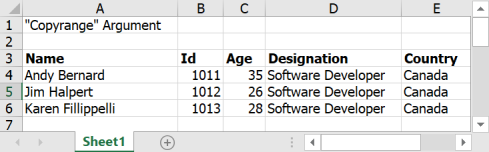 Output file with CopyRange argument