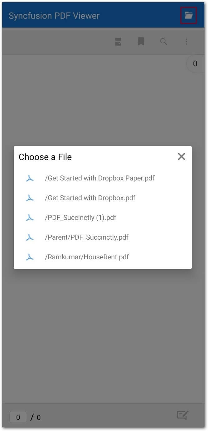 choose your desired file