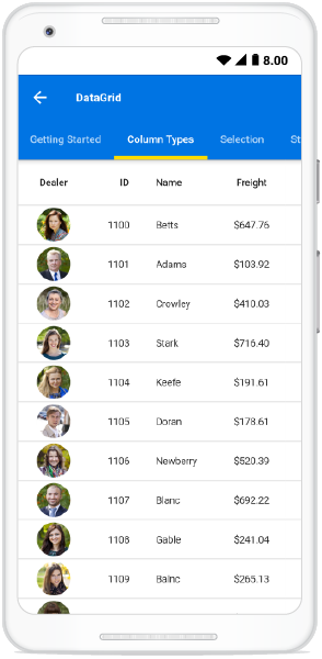 GridWidgetColumn with Image Widget