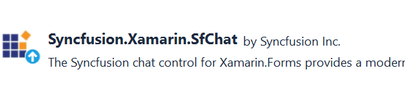 NuGet package for Syncfusion’s Xamarin SfChat control