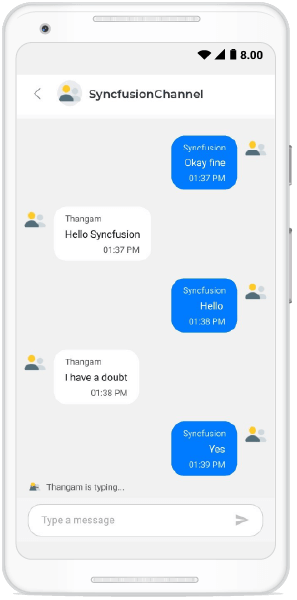 User Typing Indication - Chat application