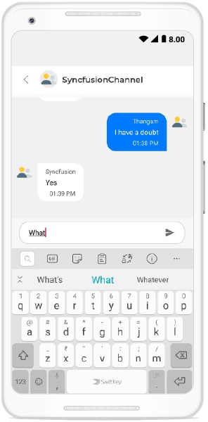User typing reply - Chat application