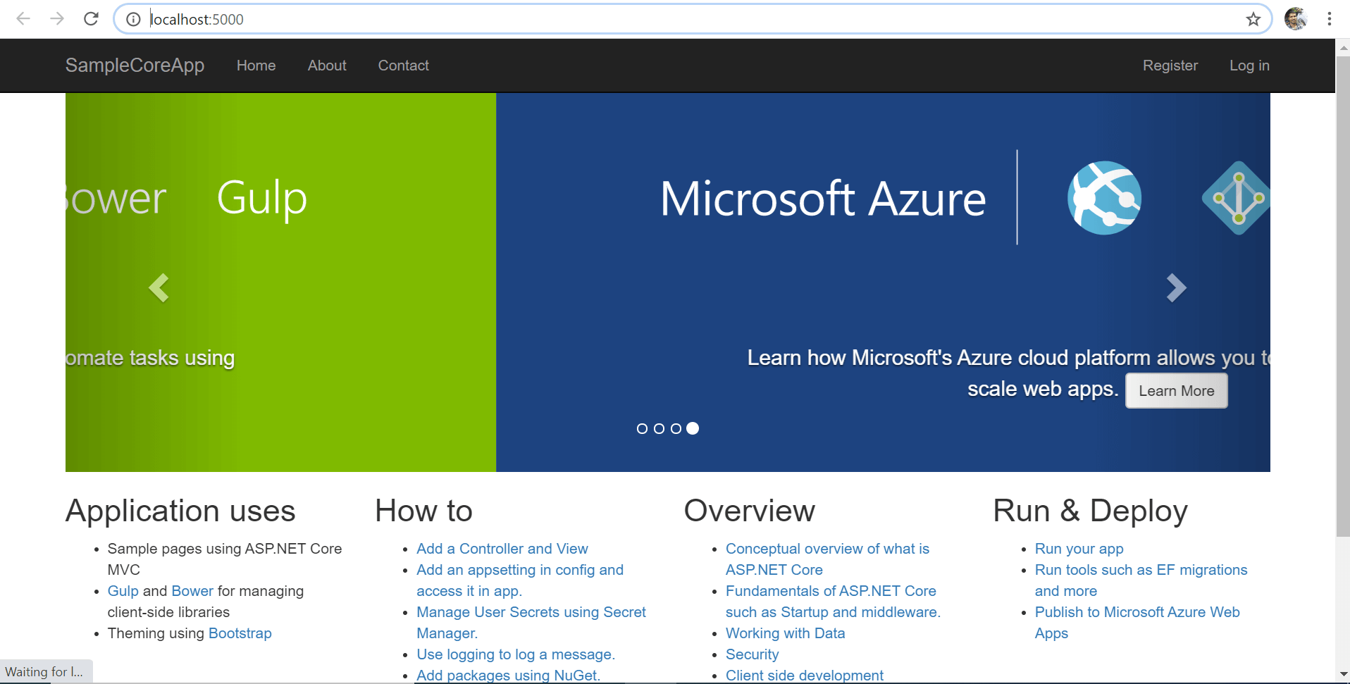 ASP .NET Core app launched in browser window without Visual Studio