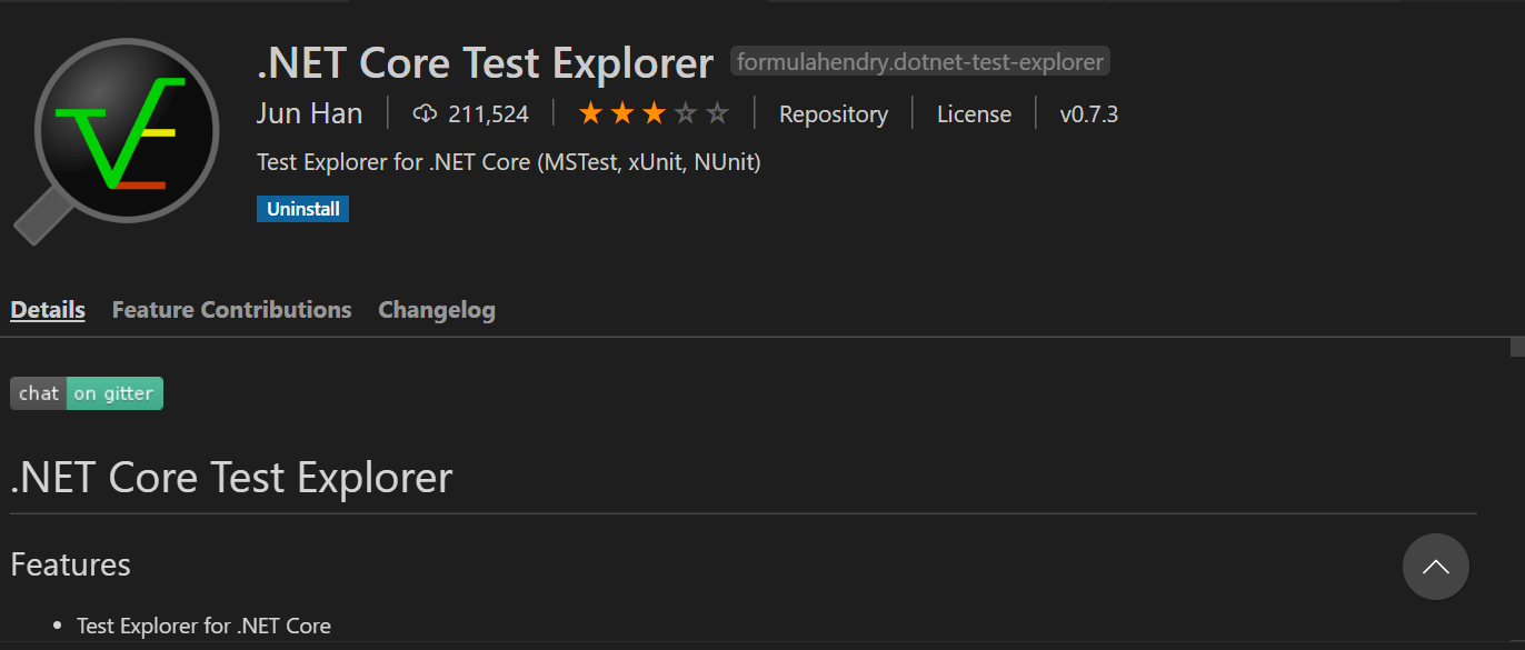 .NET Core Test Explorer