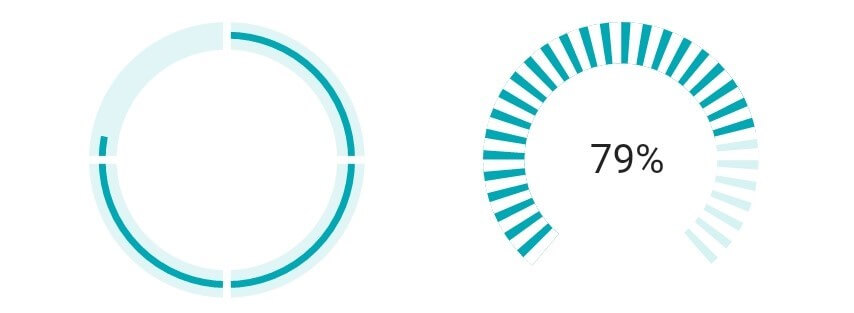 Segmented Circular Progress Bar Styles