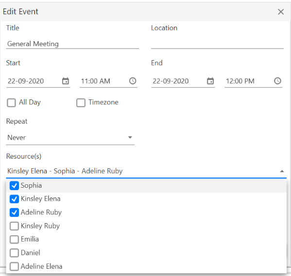Appointment Editing Feature in Scheduler Resource View