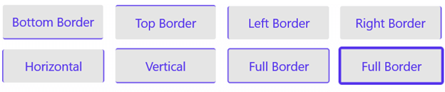 Customized border thickness in Border control