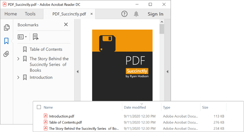 Splitting a PDF document based on PDF bookmarks