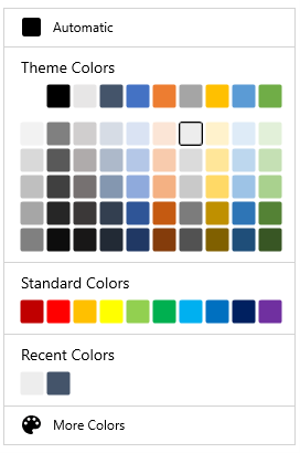 WinUI ColorPalette and DropDownColorPalette