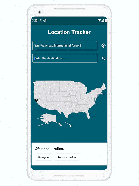 Adding a marker at the destination location