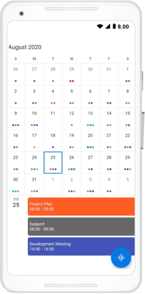 Custom agenda appointment time format