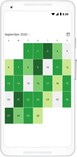 Custom view for the month cell builder