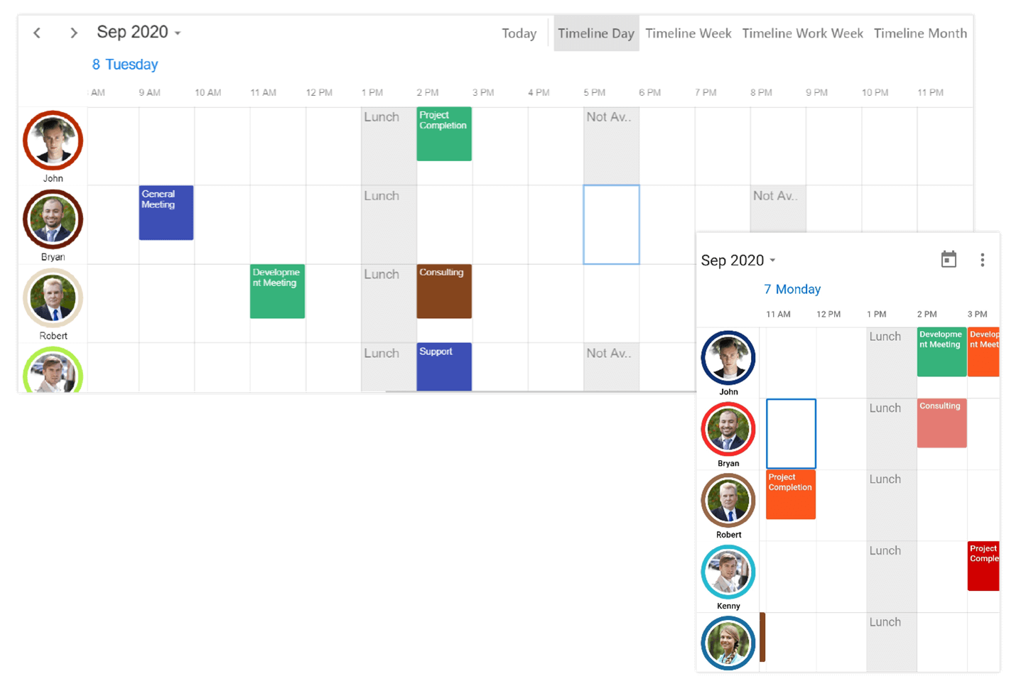 Timeline Resource Grouping Feature in Flutter Event Calendar