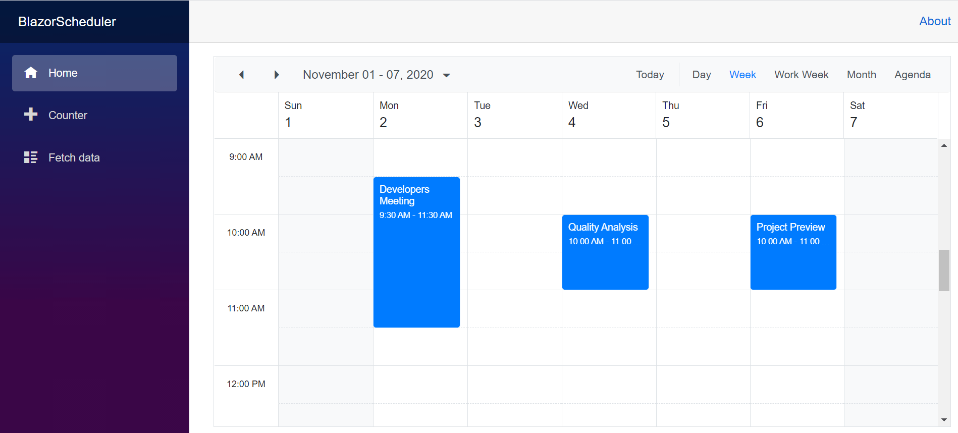 Google Calendar Synchronized with Syncfusion Blazor Scheduler