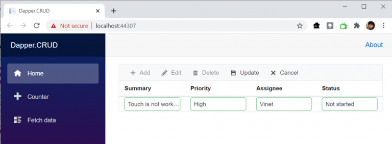 How to Build a Blazor CRUD Application with Dapper | Syncfusion Blogs
