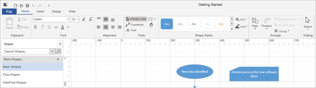 WPF Diagram ribbon