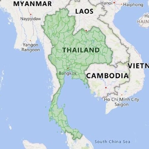 Map with Thailand Added as a Sublayer