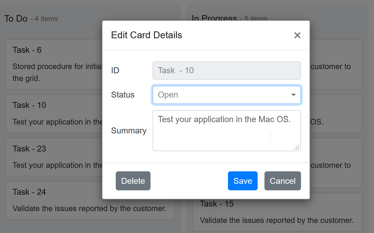 Performing CRUD Actions Using Built-in Dialog