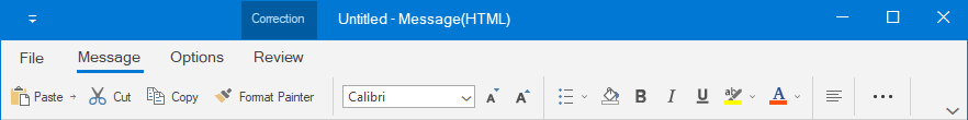 Simplified layout of Ribbon with medium size images