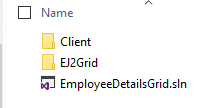 Run the server source by opening EmployeeDetailsGrid.sln