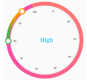 Applying gradient colors to the slider track in Radial Range Slider