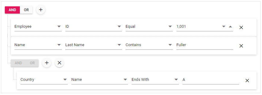 Complex data binding in JavaScript Query Builder