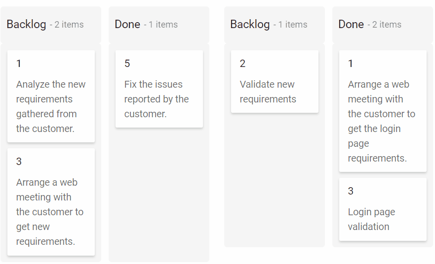 Dragging and dropping cards between Kanban Boards
