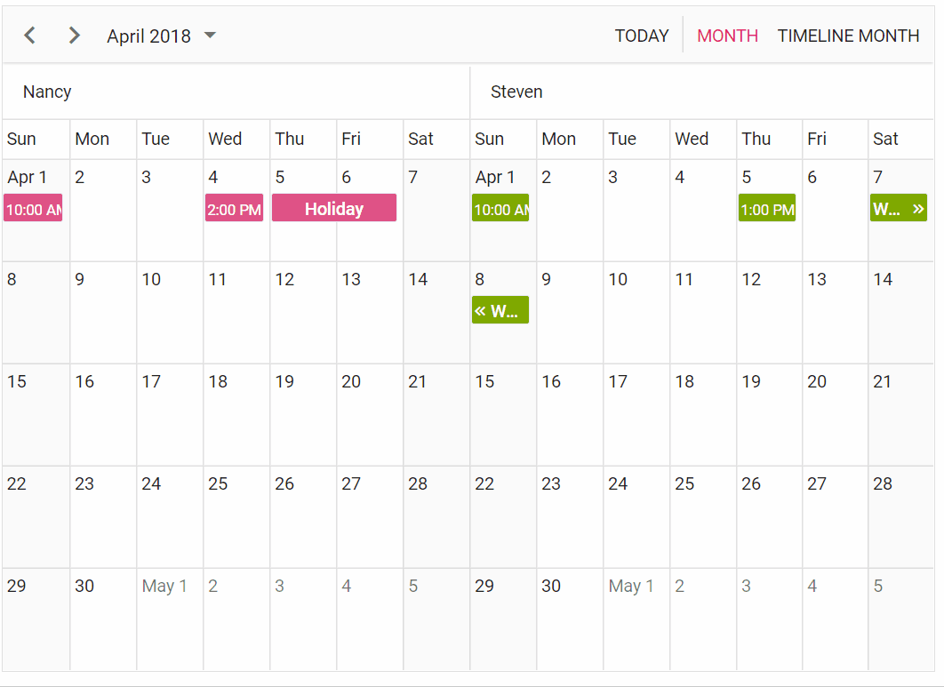Dragging and dropping multiple events in JavaScript Scheduler