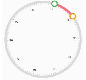 Updating color between two thumbs in Pressure Meter