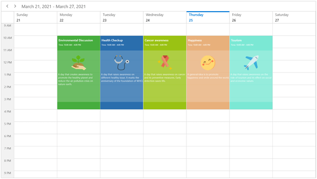 Appearance customization in WinUI Scheduler