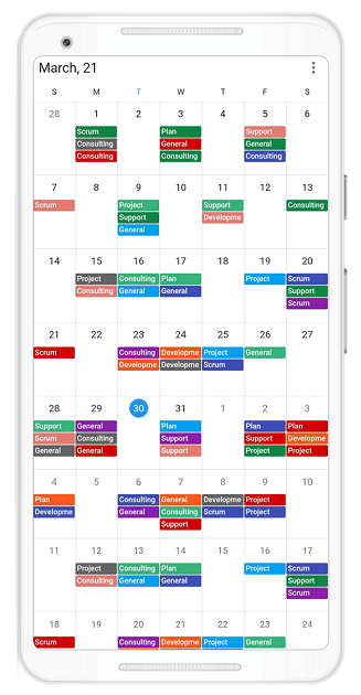 Custom header date format in Flutter event Calendar