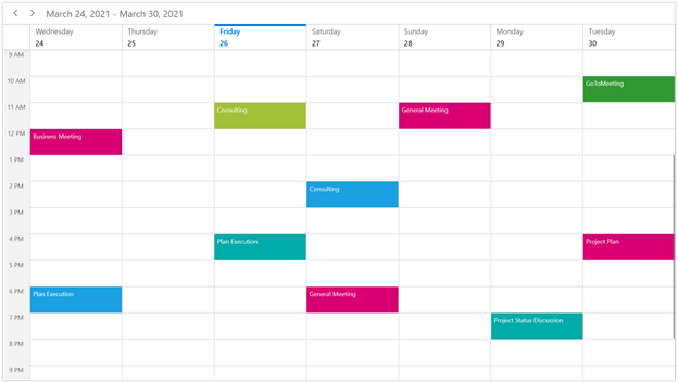 Customizing the First Day of the Week in WinUI Scheduler