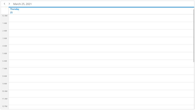 Day View Mode in WinUI Scheduler