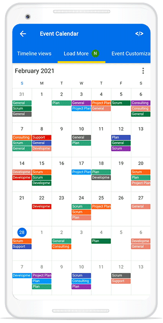 Loading more data on demand in Flutter event Calendar