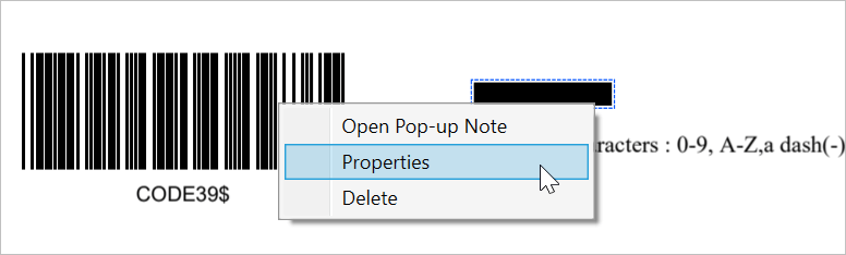 Redaction Properties Option