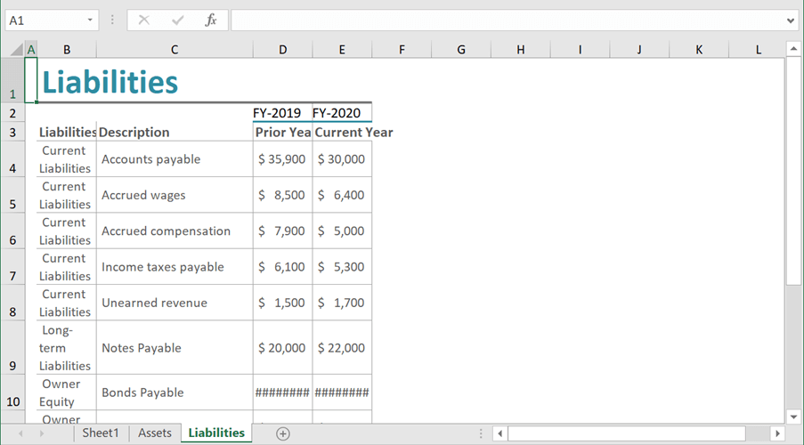 Creating Liabilities Worksheet Using Flutter Excel Library