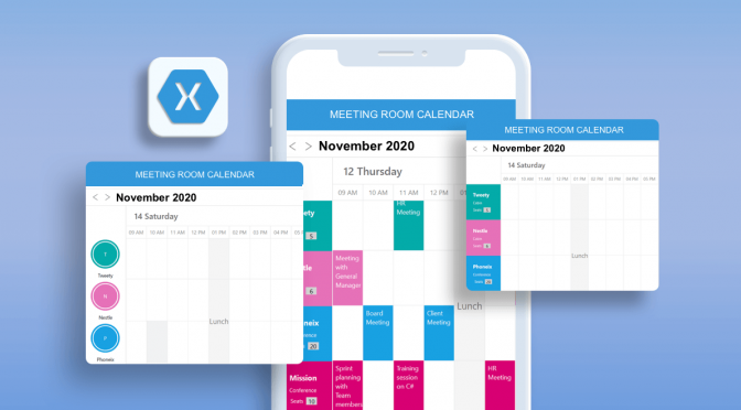 Easily Create a Meeting Room Calendar using Xamarin.Forms Scheduler