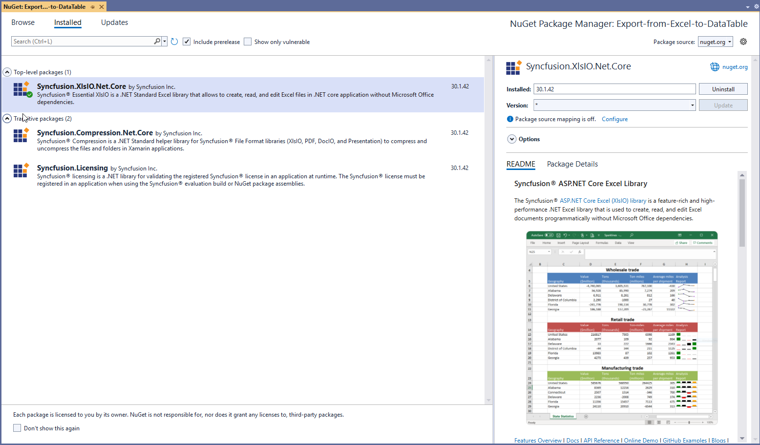 Install NuGet Package